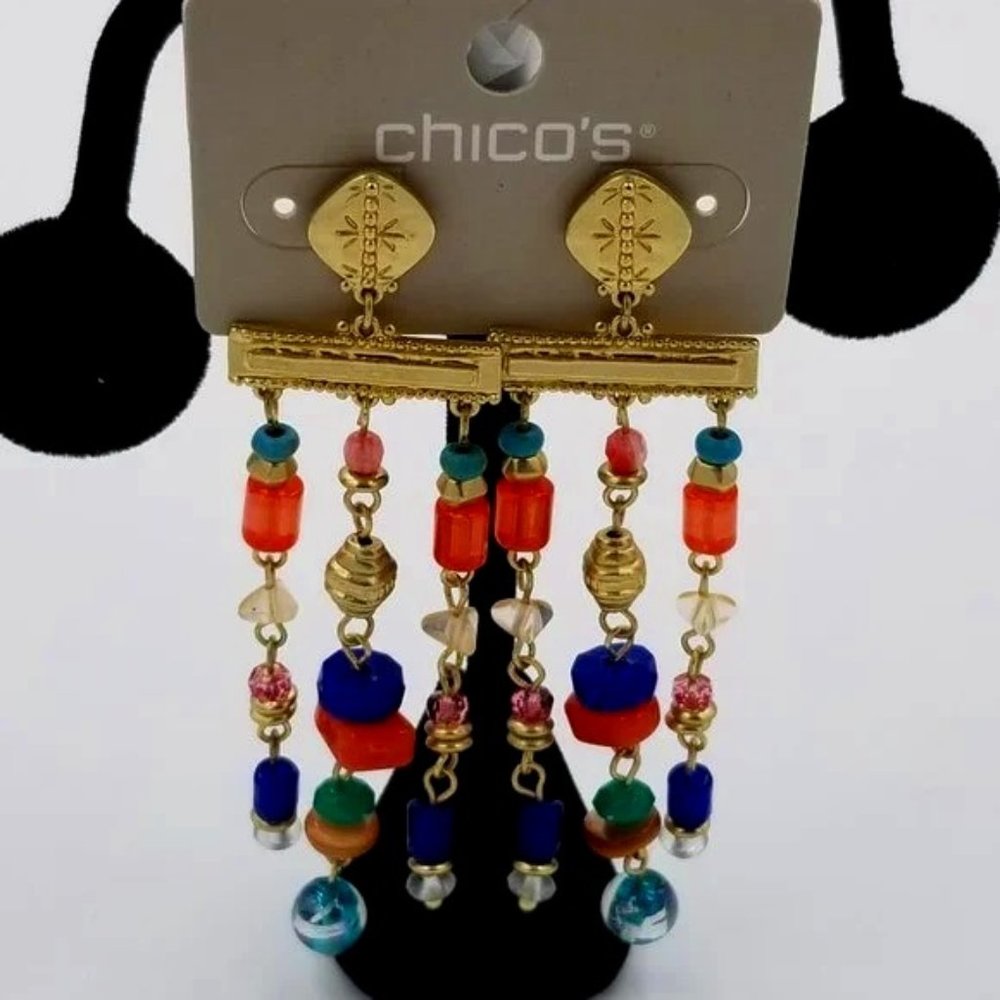 Chico’s Hadley Multi-Colored Chandelier Earrings